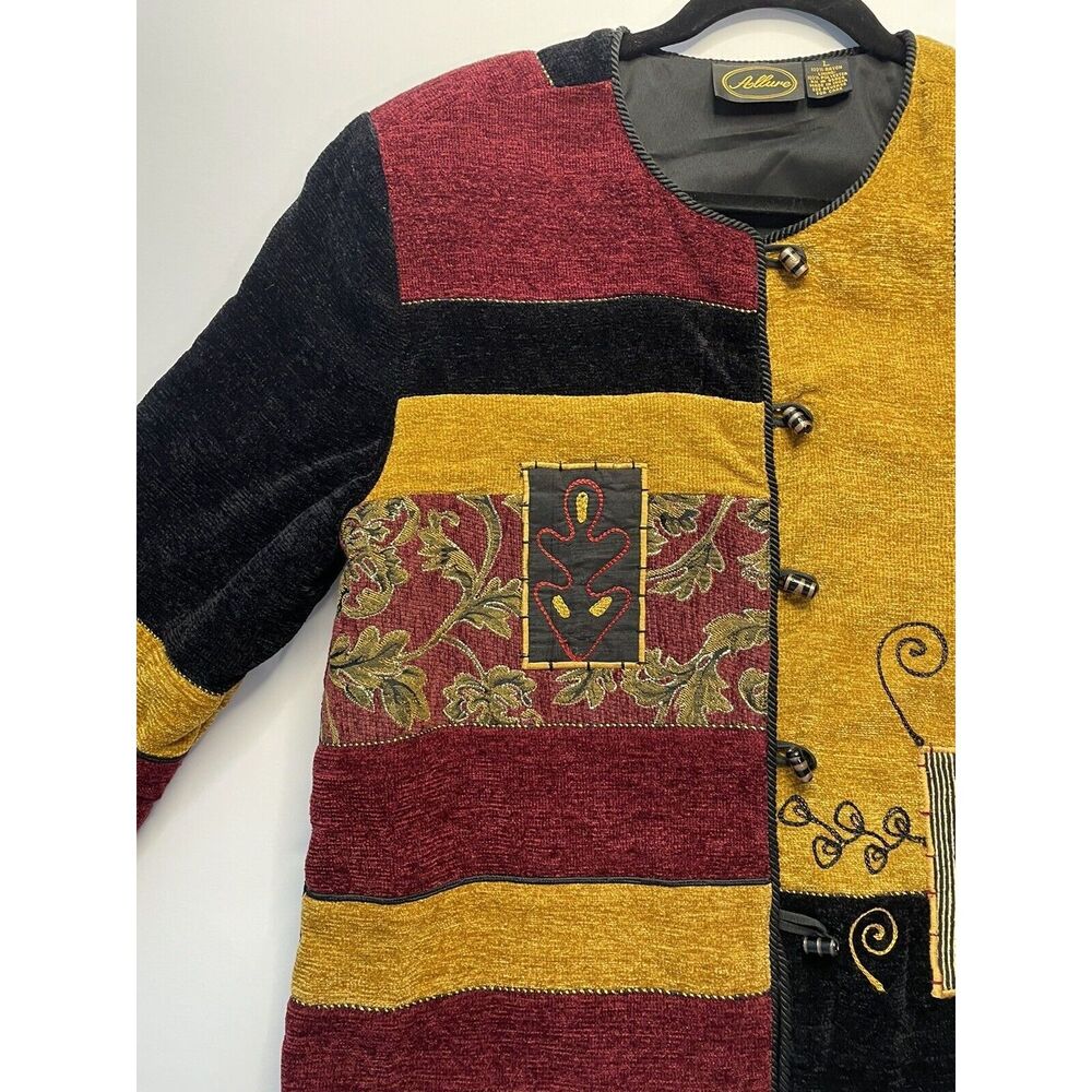 Vintage Allure Jacket Patchwork Wearable Art Togg… - image 3